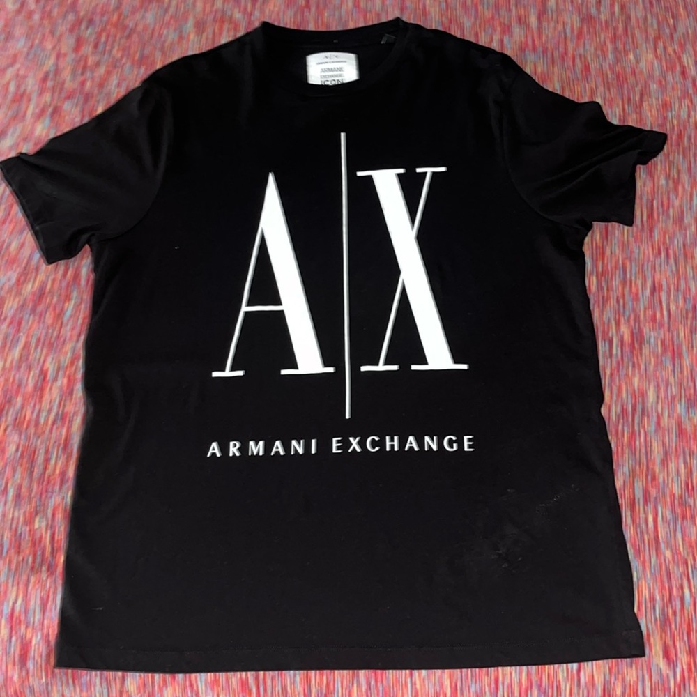Armani Exchange t shirt black and white